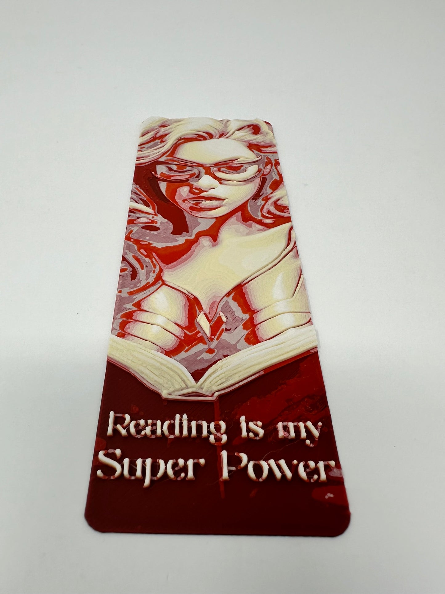 3D Printed Reading is My Super Power Bookmark