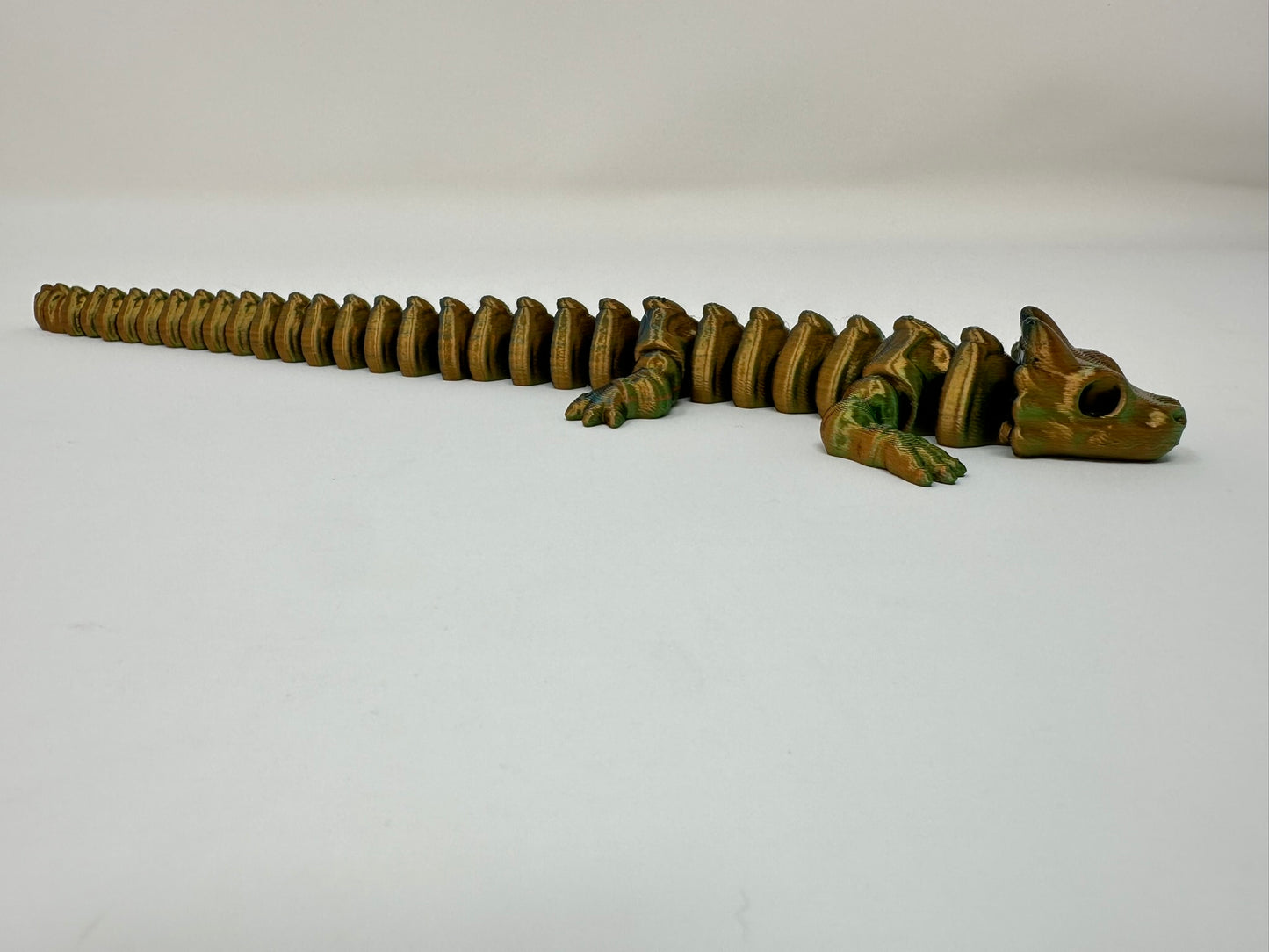 Rainbow Colored Articulated Skeleton Dragon