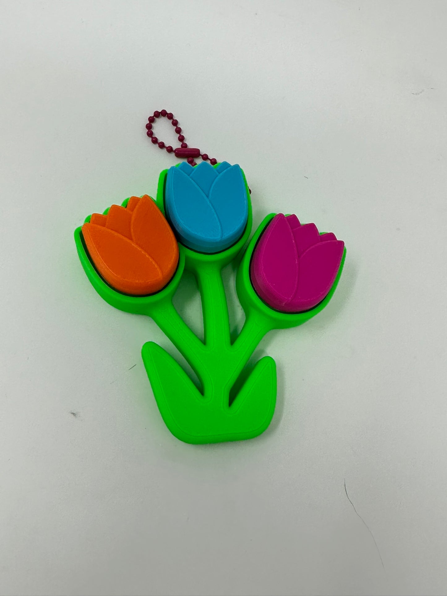Flower Fidget Clicker Keychains