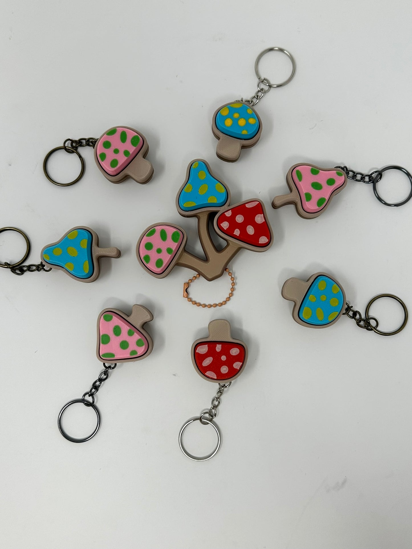 Mushroom Fidget Clicker Keychain