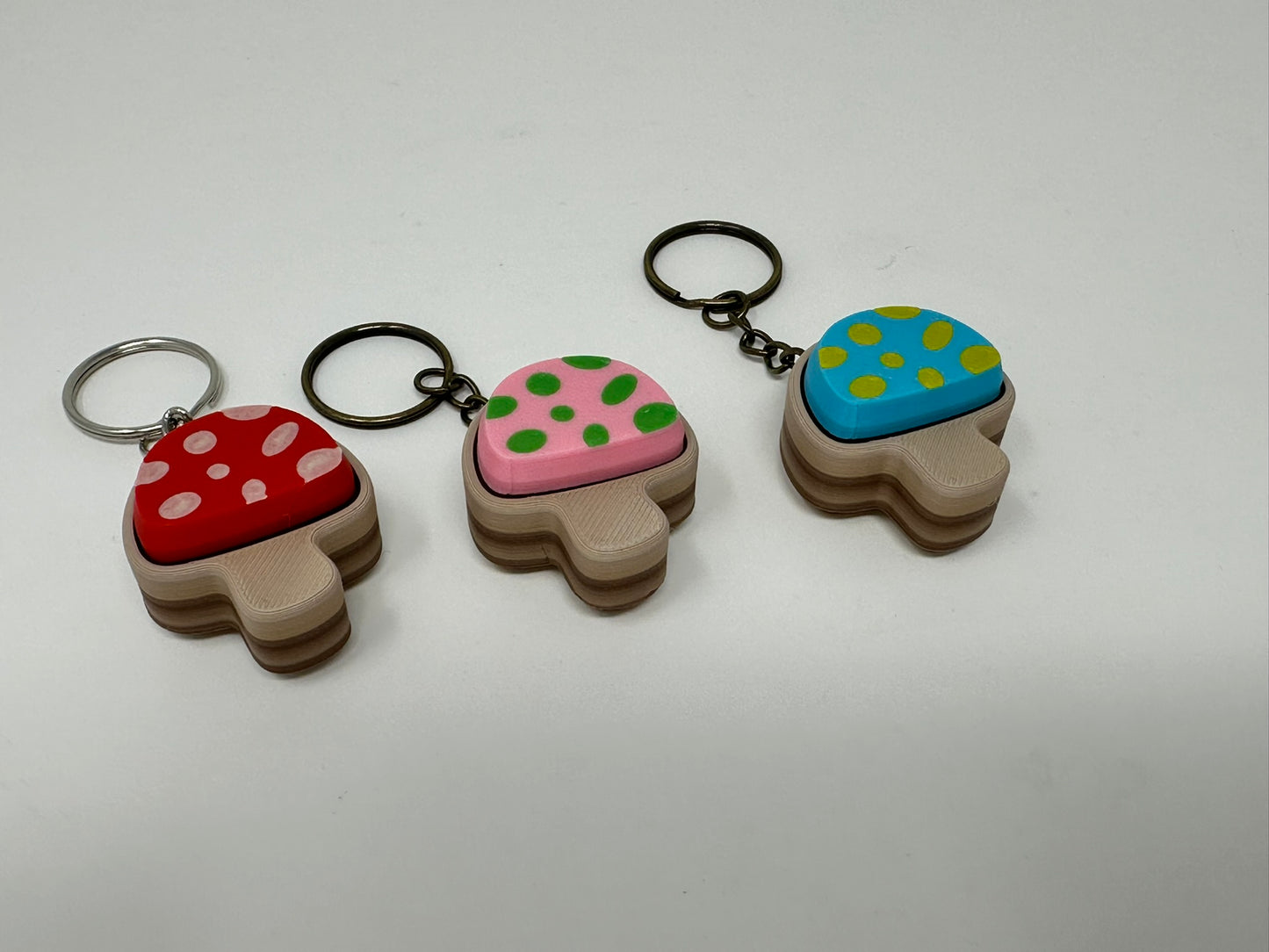 Mushroom Fidget Clicker Keychain