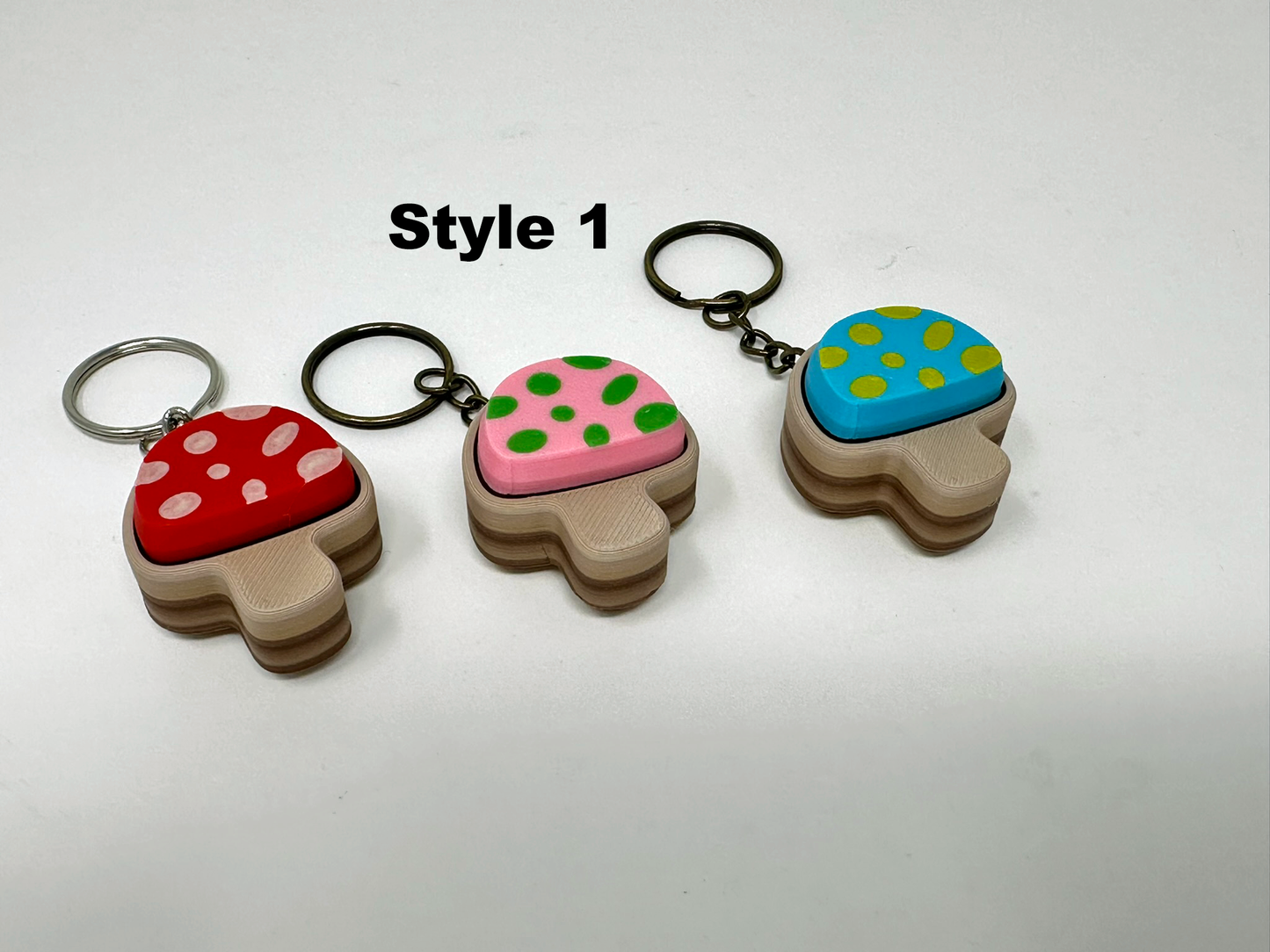 Mushroom Fidget Clicker Keychain