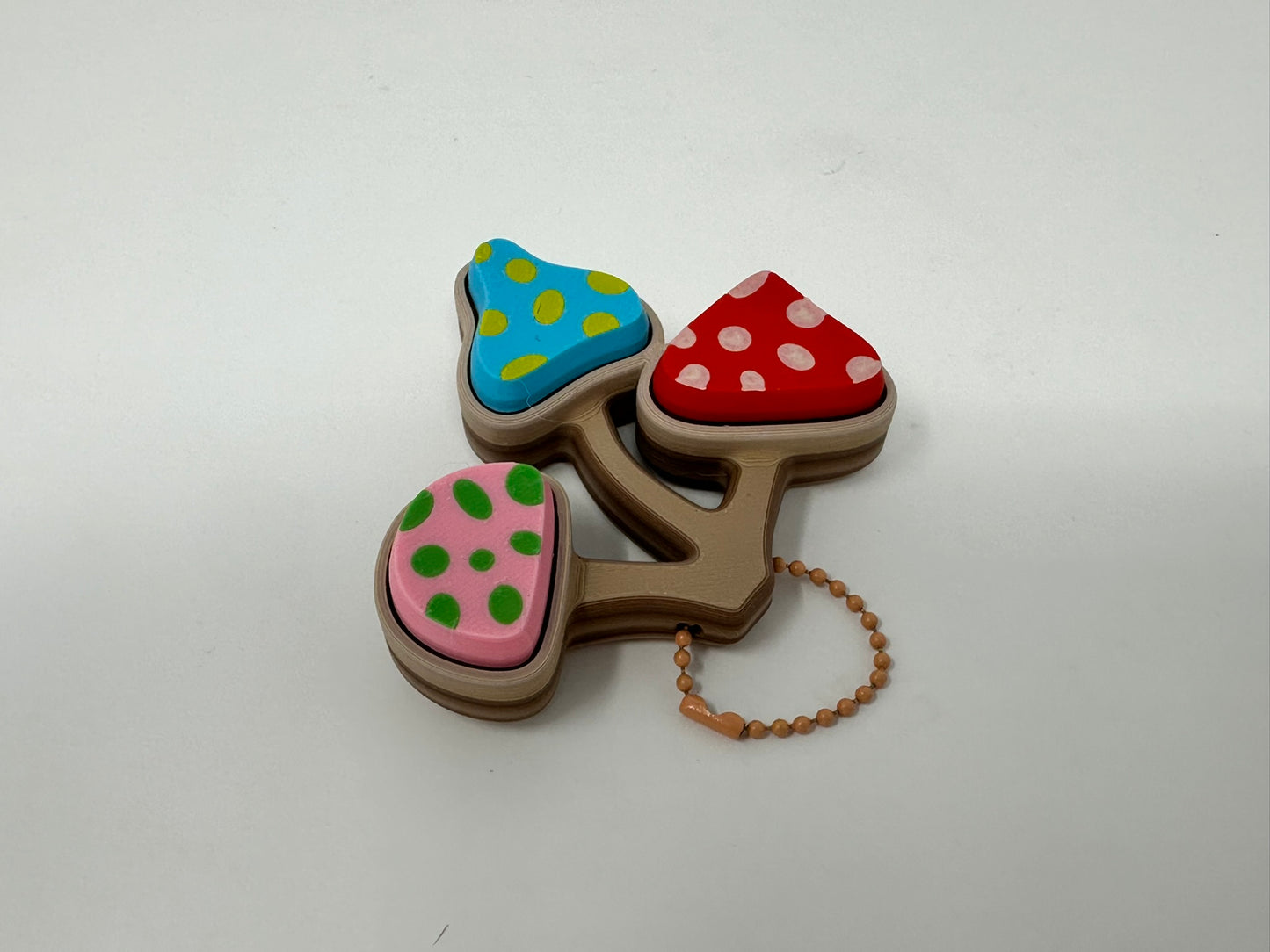 Mushroom Fidget Clicker Keychain