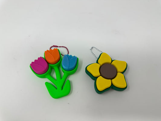 Flower Fidget Clicker Keychains