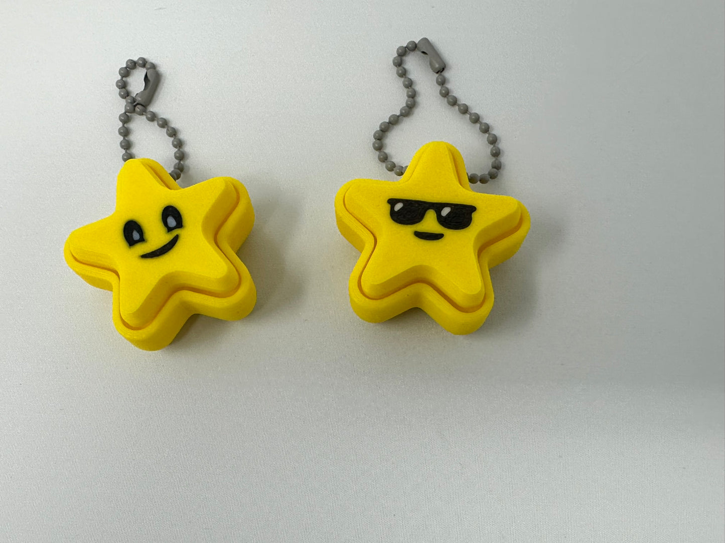 Sun or Star Single Clicker Keychain