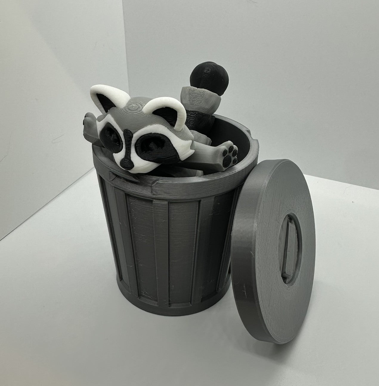 Trash Panda with Trash Can